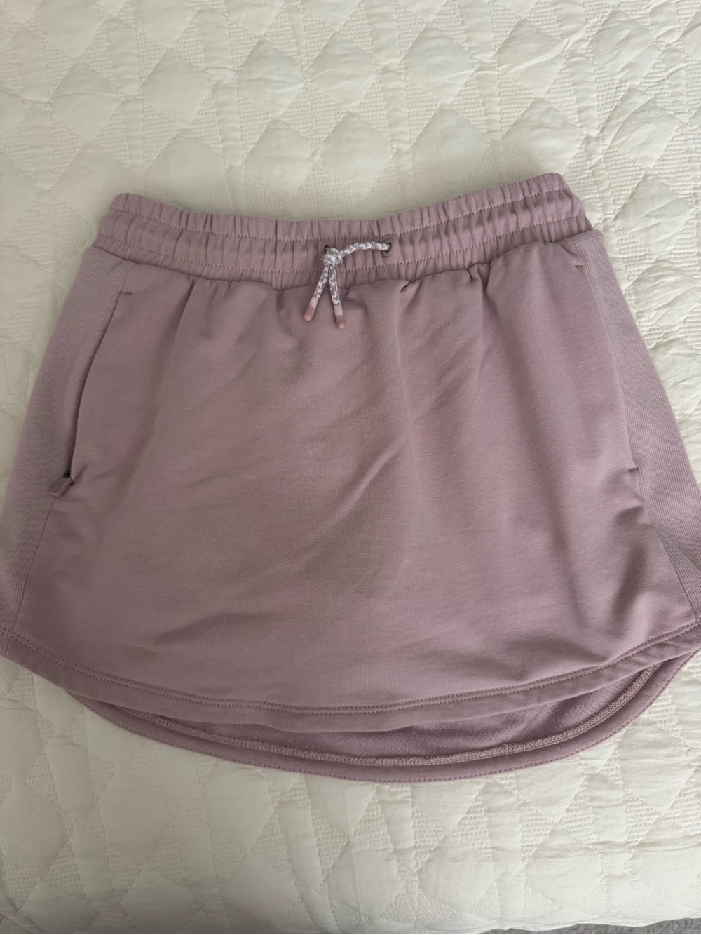 Athleta Girls size 12 Light Mauve Athletic Skort with Drawstring